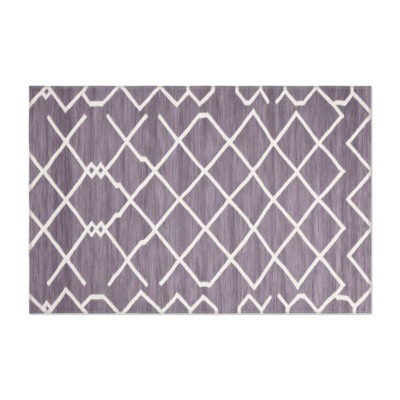 Tapis intérieur et extérieur rose Trellis, Rectangulaire 8 pi x 10 pi