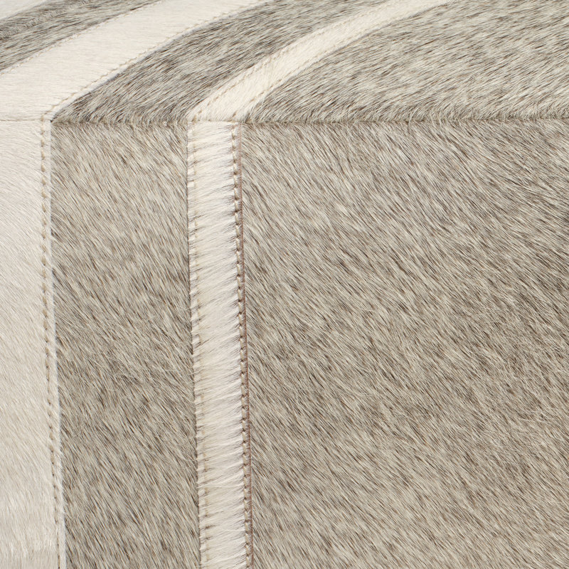 Nantucket Ottoman, Gray Hide