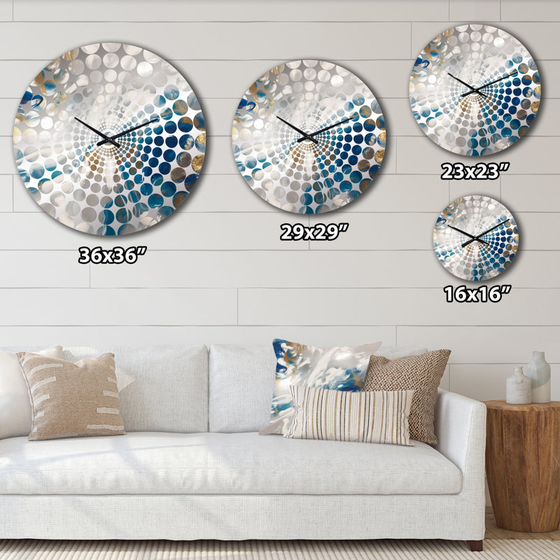 Aiva - Horloge murale peinture abstraite, Petit