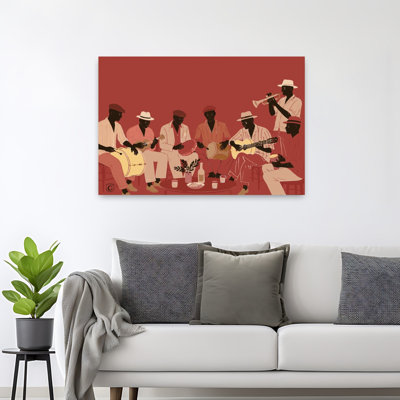 Reproduction d'art rétro rétro Musiciens