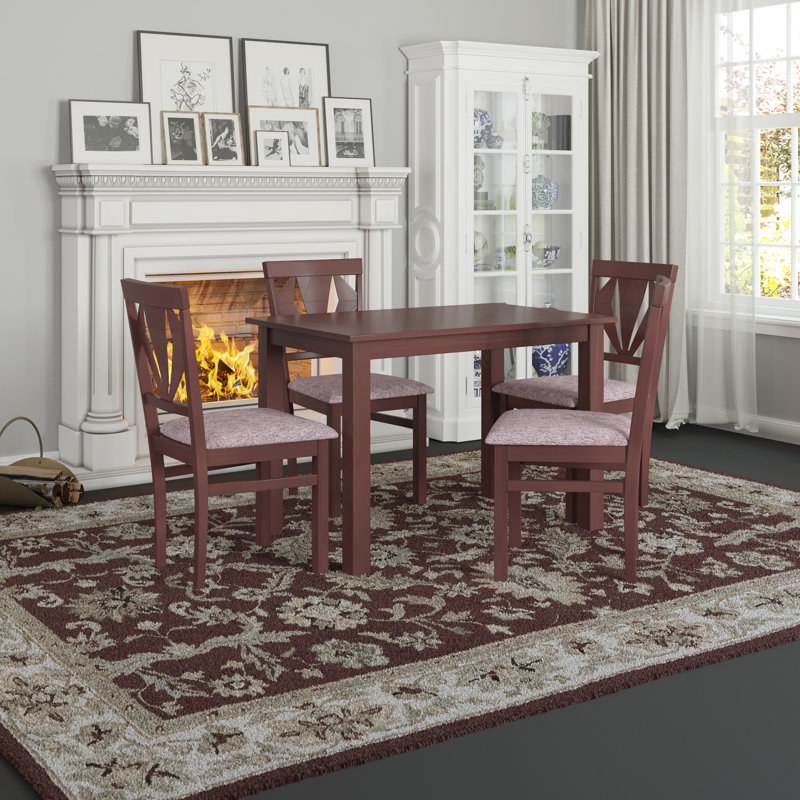 Ensemble de salle à manger 5 pièces Ottomanson Collection Oro espresso / brun avec chaises Salina