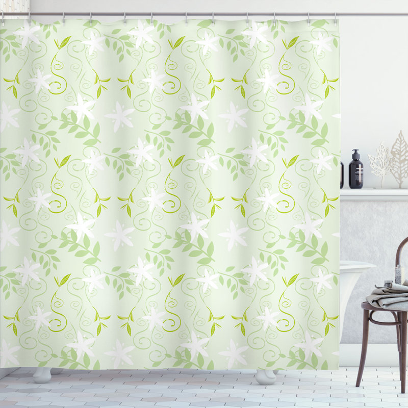 Shower Curtain with Hooks Included, 84"H x 69"W