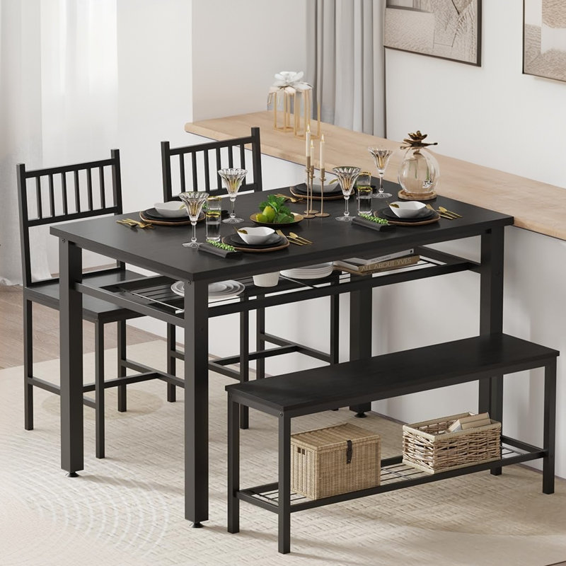 4 - Person Dining Set, Black