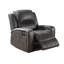 Fauteuil inclinable manuel Charles, similicuir, bois massif-106065309