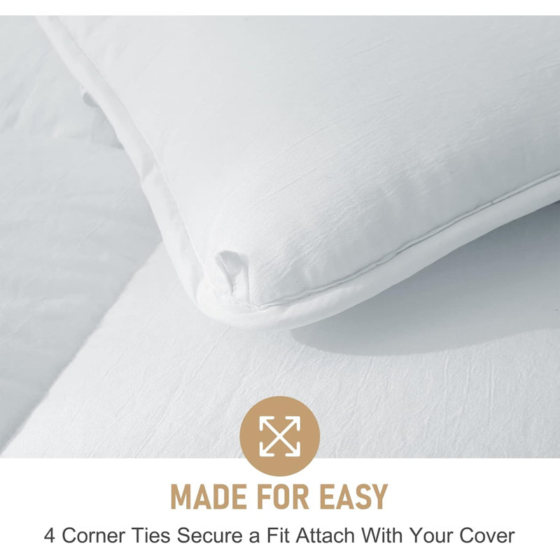 Édredon en duvet synthétique polyester toutes saisons, Très grand lit