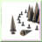 Bronze Metal Tree Spikes & Studs - 30 Sets 25MM