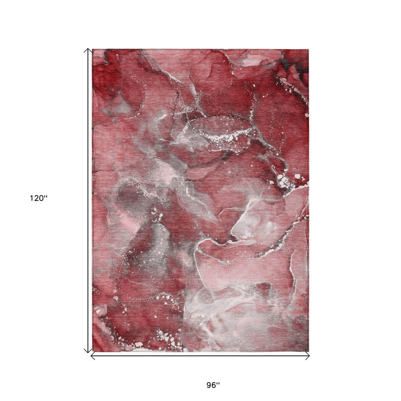 Tapis extérieur lavable antidérapant 8 pi x 10 pi Merlot