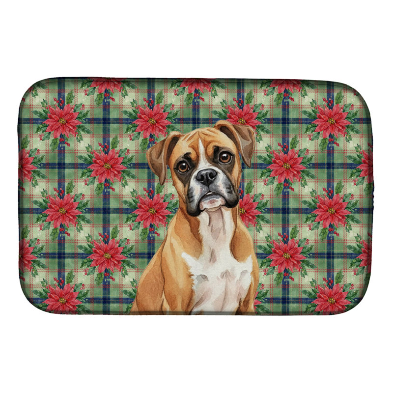 Tapis de séchage Boxer Christmas PoinsettIas