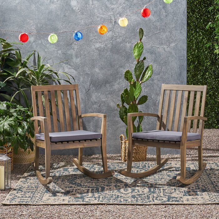 Union Rustic Brookport Outdoor Rocker Chair & Reviews | Wayfair