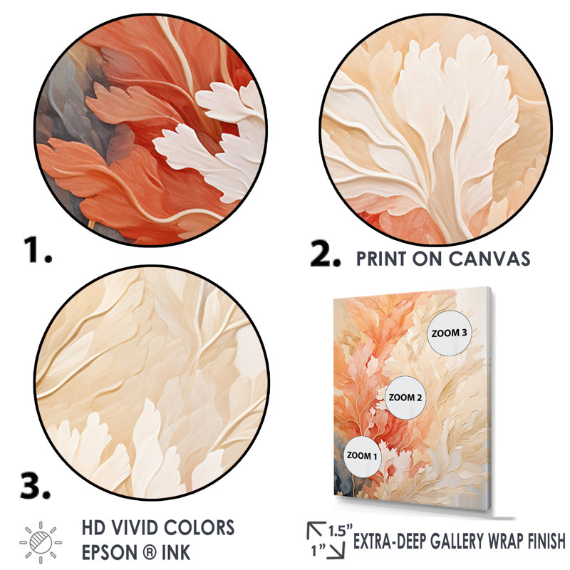 «Pink and White Coastal Coral Collage VI», reproduction sur toile, Cadre naturel flottant, 20" H x 12" W