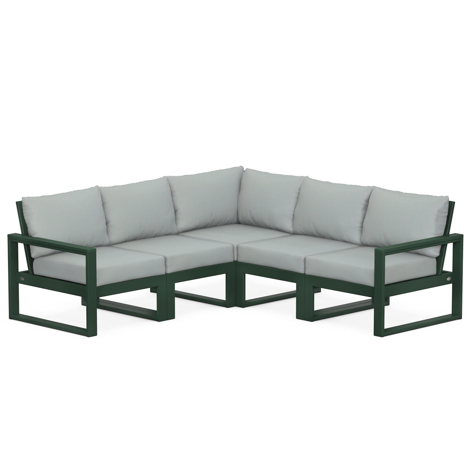 POLYWOOD® Edge 85" Patio Sectional, Spa, Green