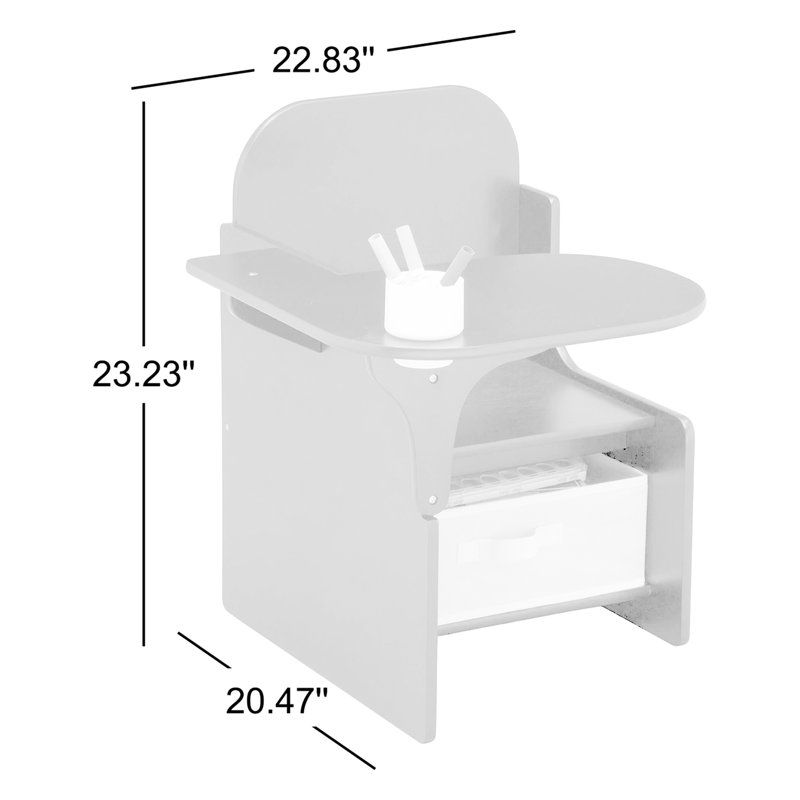 Bureau de chaise Delta pour enfants MySize, Chocolat noir