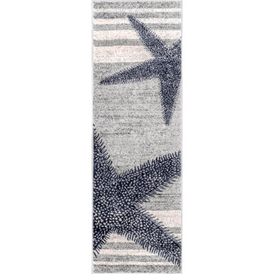 Thomas Animal Print Area Rug for Living Room Bedroom Dining Room Kitchen, Grey/Blue