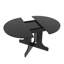 Table de salle à manger extensible noire ovale pour la cuisine et la chambre, 59 po x 43 po, rallonge amovible, base en tréteau, table pour 6 personnes, extensible en pouces, forme