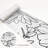 Sketch Dahlia Textured Vinyl Stair Riser Stickers