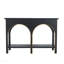 Console 47,2 po, en bois avec accents dorés pour le vestibule - noir
