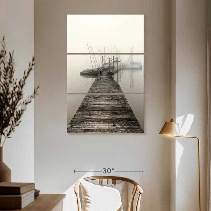 Brouillard Mehar Harbor, H 65 po x l 42 po