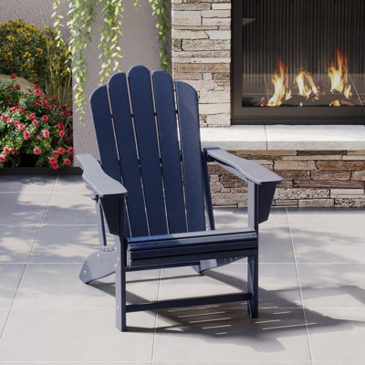 Lucus Poly HDPE Adirondack Chair with Cupholder