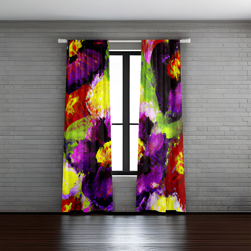 Amareyon Semi Sheer Curtain Panel Pair, 20" W x 82" L