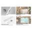 Baignoire autoportante blanc brillant, trop-plein rectangulaire chromé et bonde escamotable P 27,6 po x l 43,3 po x H 24,8 po