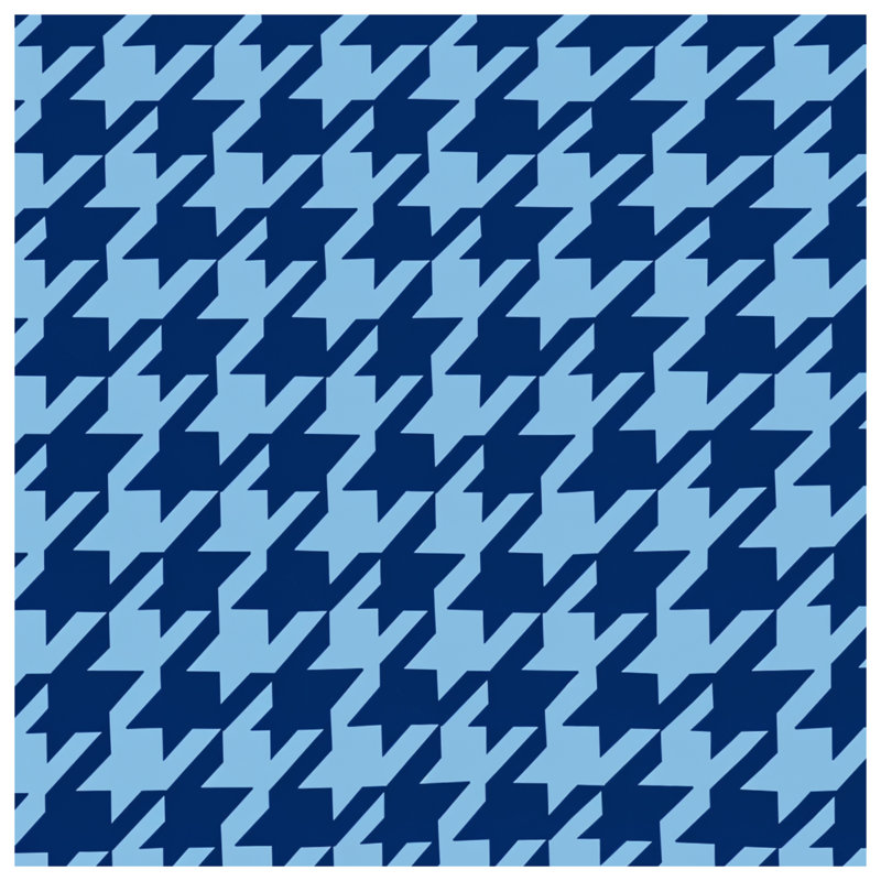 Édredon bleu à motif pied-de-poule, Simple extra long