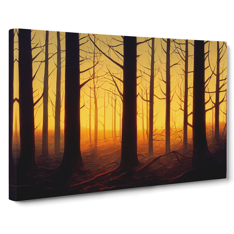 Summer Forest Sunset Vol.3 - Wrapped Canvas, 35cm H x 50cm W x 3cm D