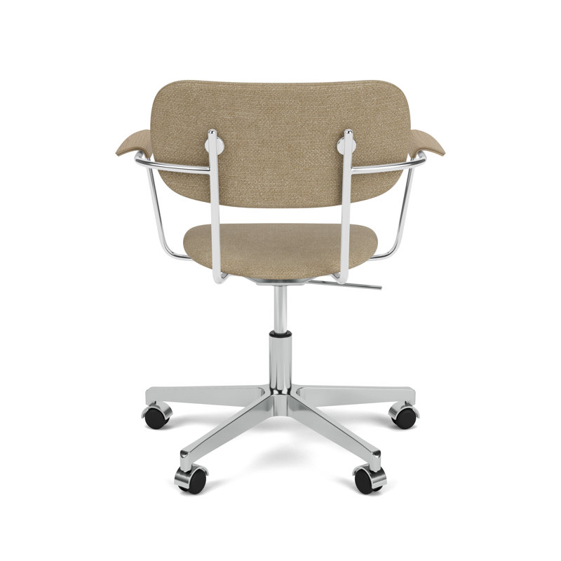 Co Swivel Task Chair, Silver, Beige, Acrylic Blend