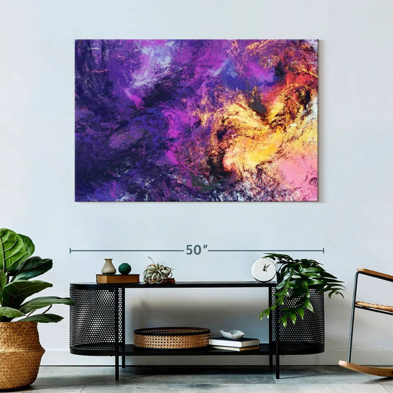 Avery Purple Abstract Texture, 32" H x 48" W