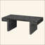 Table basse industrielle rétro - Texture bois récupéré, conception rectangulaire à deux niveaux avec finition rustique, assemblage facile pour le salon / bureau-1308132234