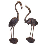 Grande Heron 2 Piece Garden Statue Set