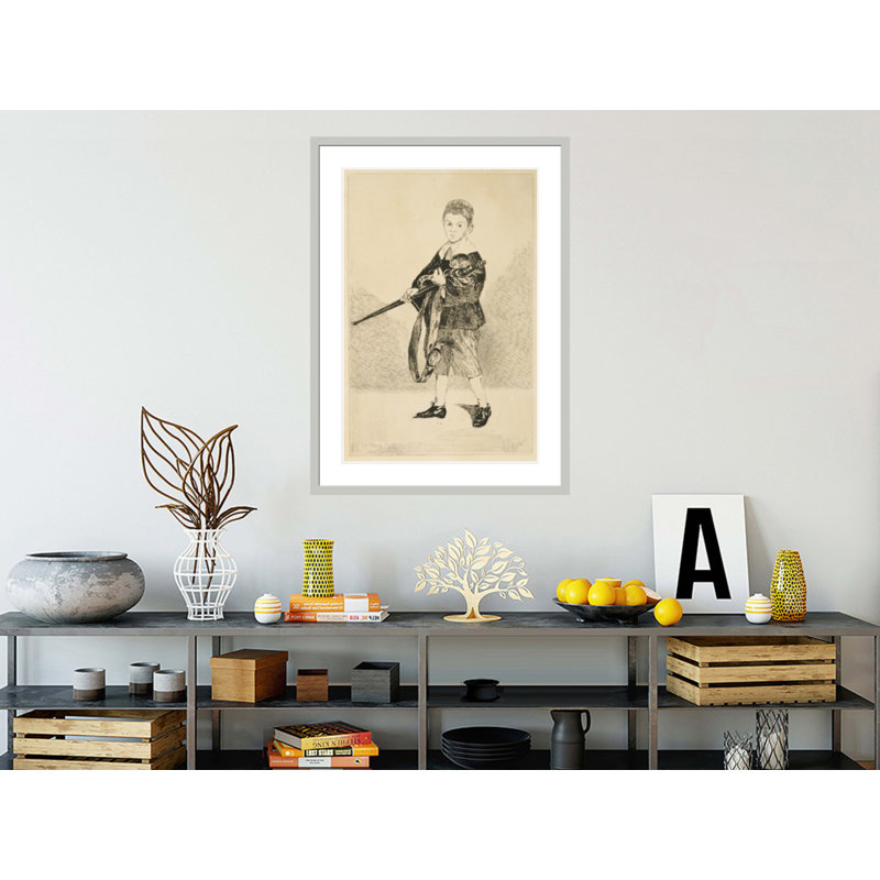 «Boy with the Sword» par impression giclée encadrée, 41,5 po H x 30,01 po po