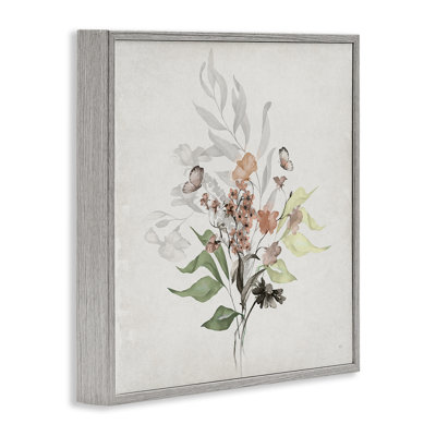 «Soft Florals & Butterfly», art de la giclée encadrée par Susan Jill