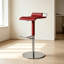 Chaise d'appoint à dossier bas rouge (ensemble de 2)-2071372823