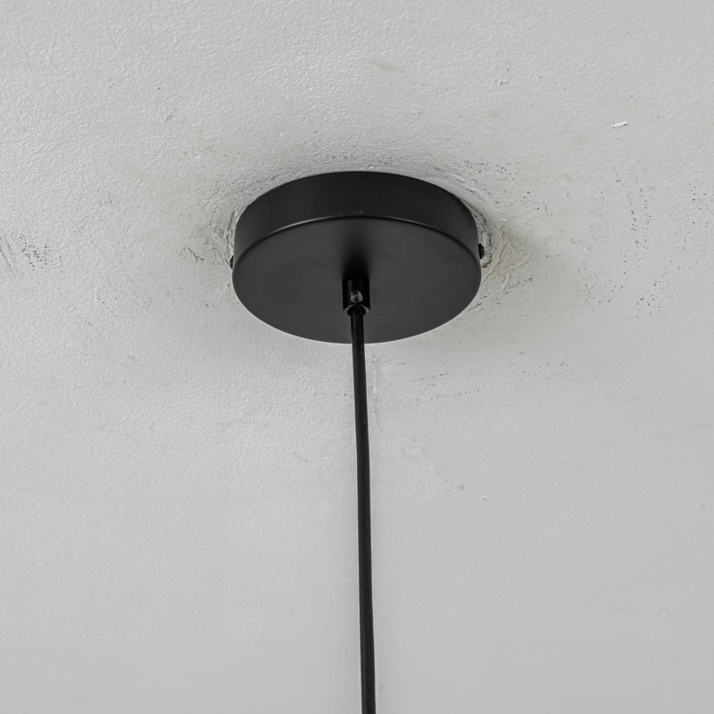 Suspension de lanterne en papier à une lumière avec abat-jour plat cylindrique, H 92,1 po x l 19,7 po x P 19,7 po