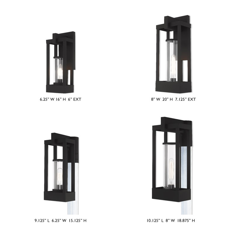 Binkley Wall Light, Black, 15.13" H x 6.25" W x 9.13" D