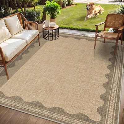 Tapis festonné intérieur / extérieur Farmhouse