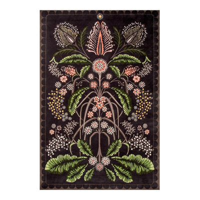 Wadine Performance Washable Floral Indoor / Outdoor Rug