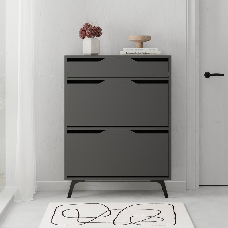 SHOE CABINET - WHITE, Anthracite