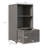 PE Rattan Pool Towel Rack With 2 Storage Shelves Basket Mixed Gray-1602972957