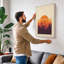 Cityscape at Sunset Retro - Wrapped Canvas-317389072-317389087