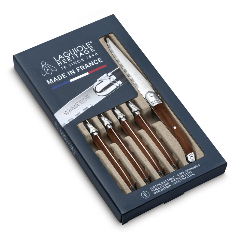Couteau à steak TB Groupe Laguiole Heritage, Bois clair