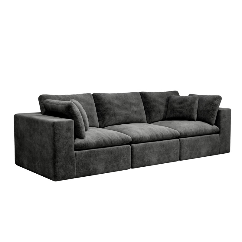 108.3*39.4"Modular Sectional Sofa Seat,Upholstered Compressed Couch For Living Room,Bedroom,Apartment,3PC Free Combination,Plush Corduroy Fabric