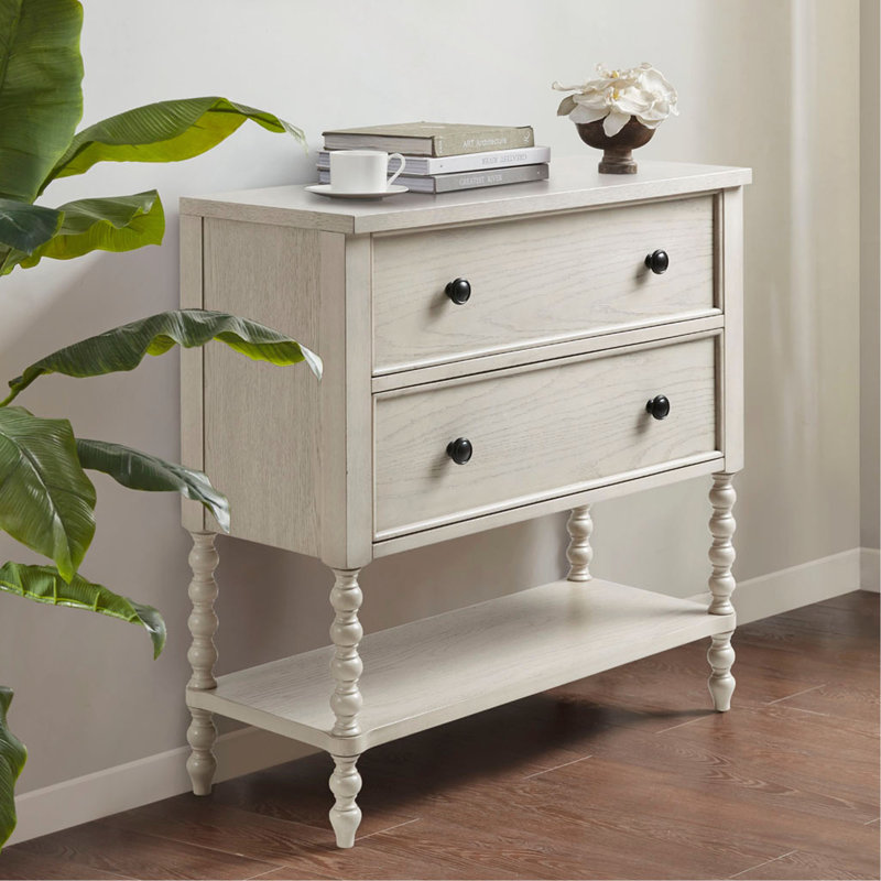 Commode décorative 2 tiroirs, Naturel