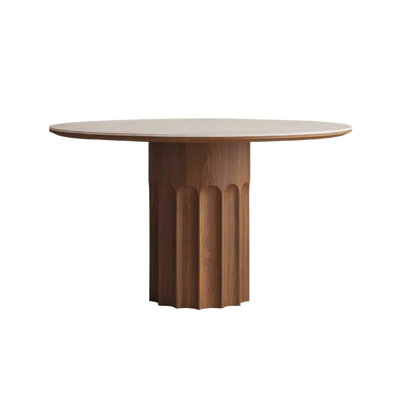 Sintered Stone Solid Wood Ash  White and brown Dining Table