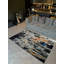 Tapis décoratif moderne à motif tissé noir Barcelona Collection-1738196970