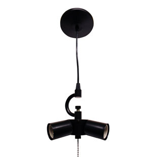 Cloth & Wire Satin Black Pendant Light Fixture for 3 Lights with Fabric Cord for Home Lightning
