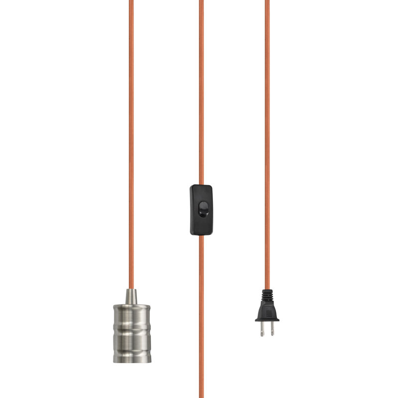 Otelia 1 - Light Single Pendant, Satin Nickel/Orange