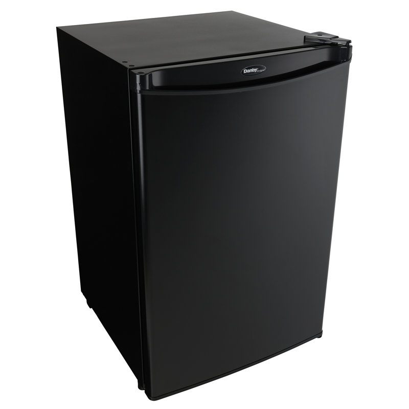 Compact Black Energy Star Freestanding Refrigerator with Reversible Door