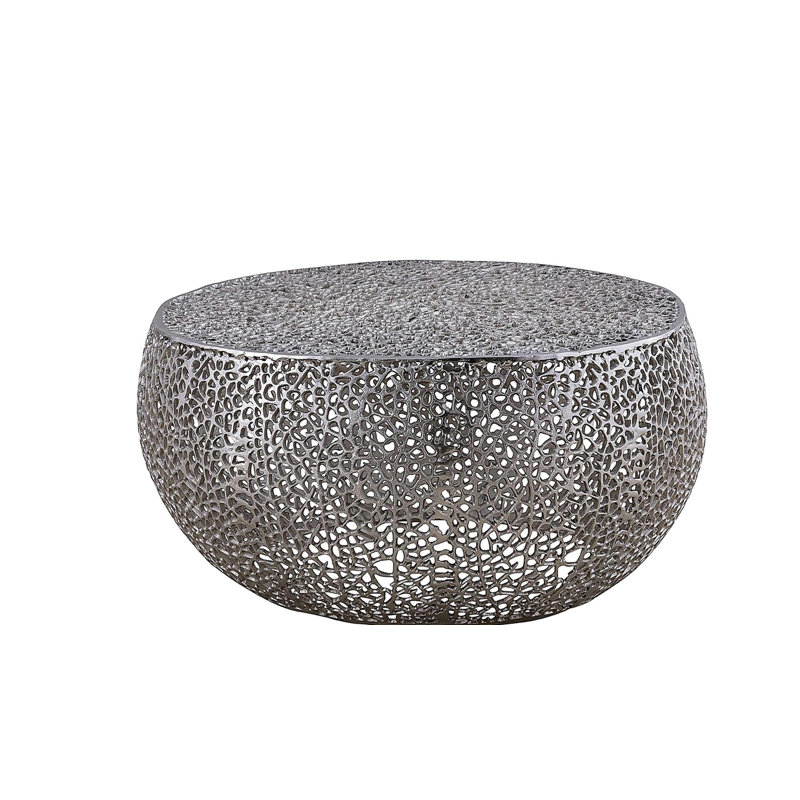 Table basse ronde , Argent argent