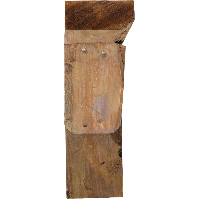 Support campagne rétro, Brun patiné, H 12 po x l 3,5 po x P 12 po